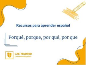 Porqué, porque, por qué, por que