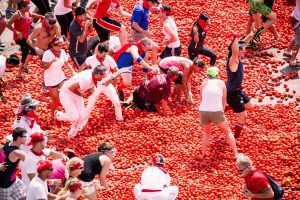 La tomatina guerra de los tomates