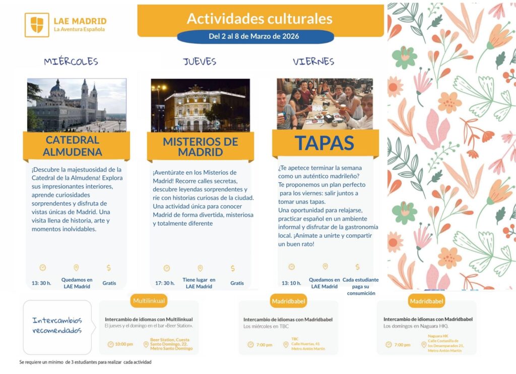 ACTIVIDADES CULTURALES FLYER 2 MARZO