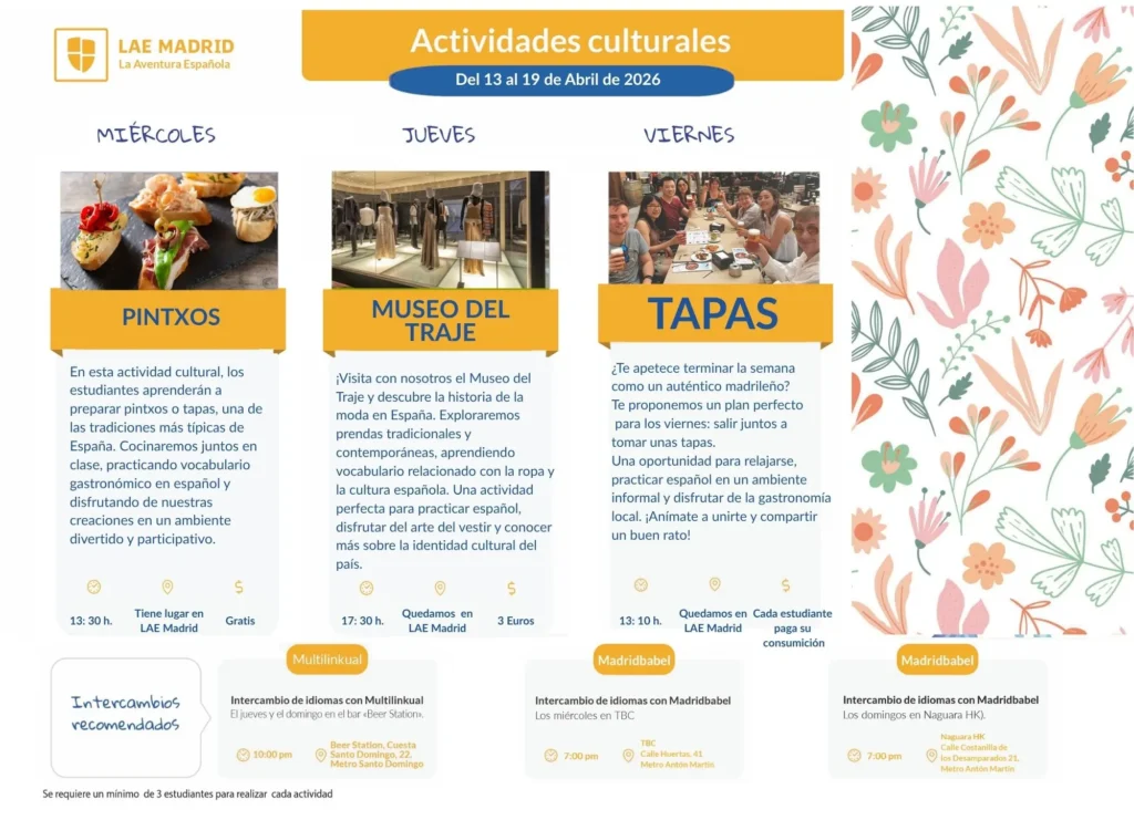 ACTIVIDADES CULTURALES