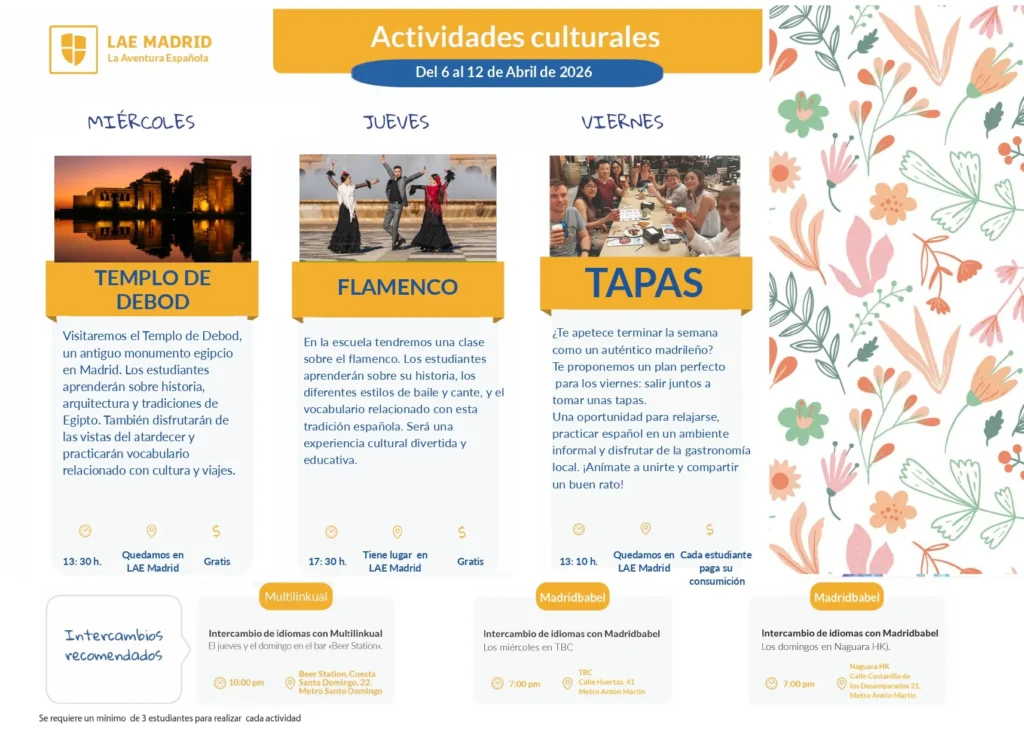 ACTIVIDADES CULTURALES