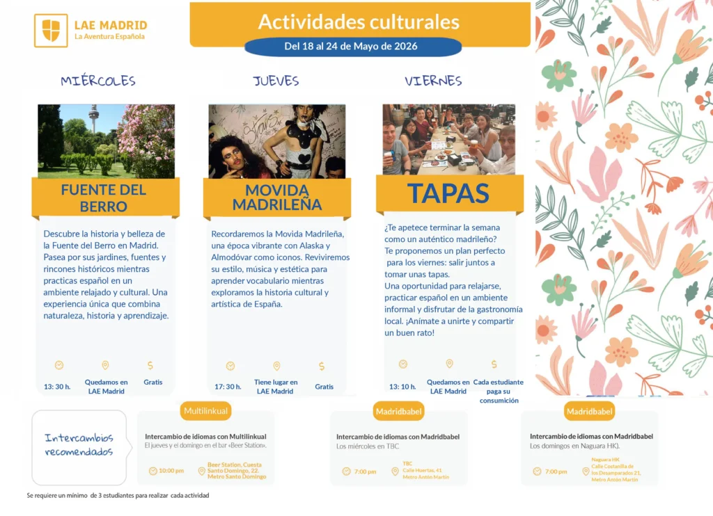 ACTIVIDADES CULTURALES