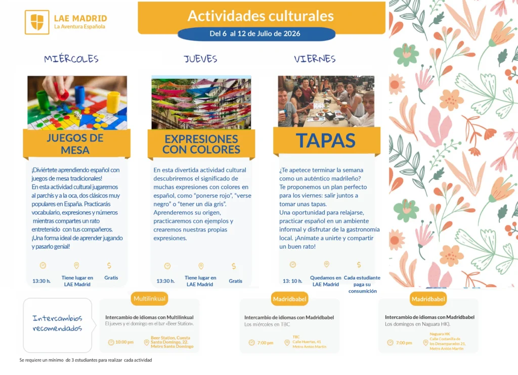 ACTIVIDADES CULTURALES