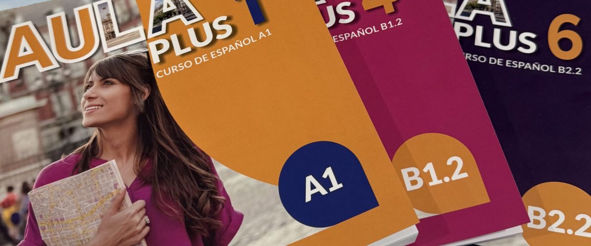 Picture of different levels of spanish learning books